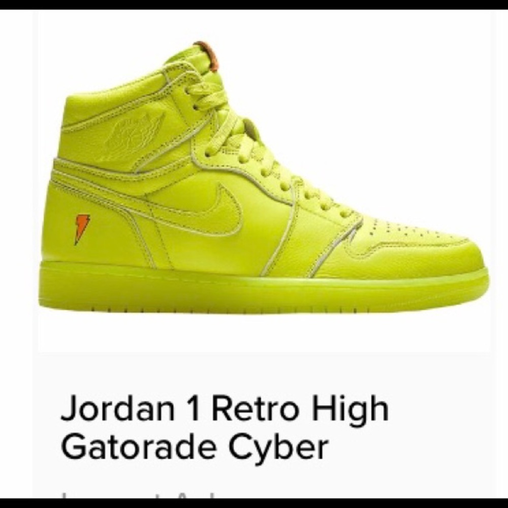 Jordan 1 Retro High Gatorade Cyber